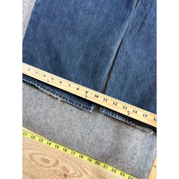 VINTAGE Tommy Hilfiger Jeans Mens 38x30 Blue Denim Wide Leg Y2K Hip Hop Baggy - Picture 6 of 10